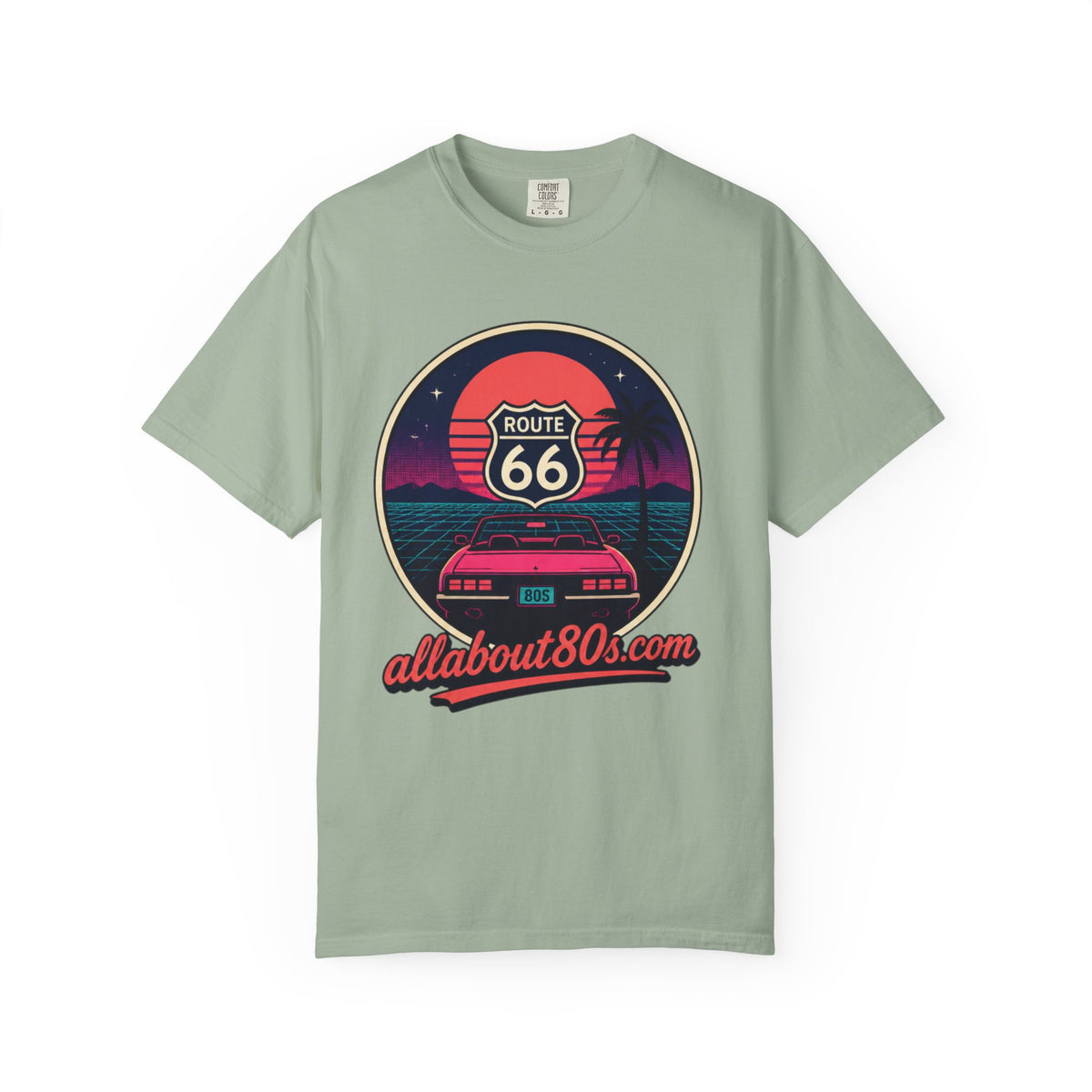 Route 66 80s Retro T-Shirt — AllAbout80s.com Vintage Sunset Tee