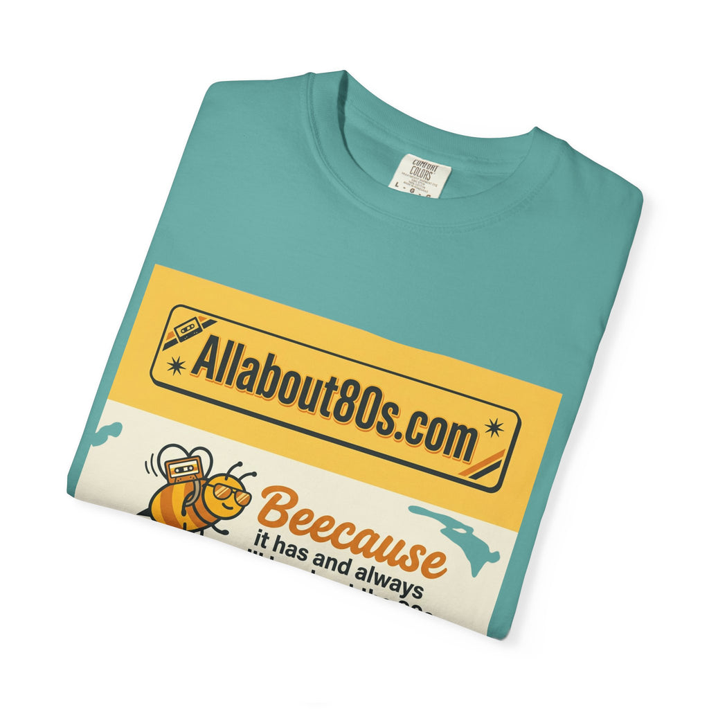 Allabout80s "Beeecause" Retro 80s Graphic T-Shirt