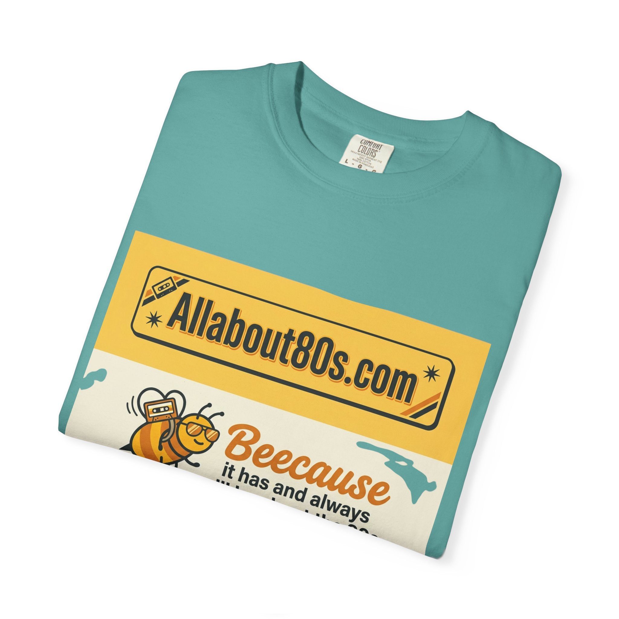 Allabout80s "Beeecause" Retro 80s Graphic T-Shirt