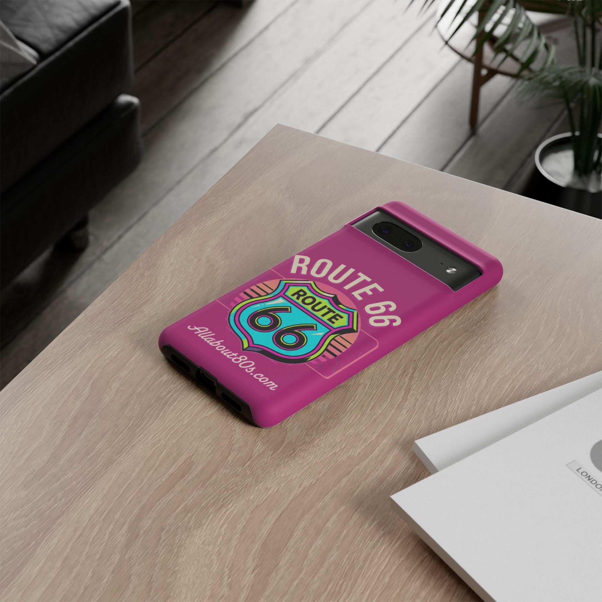 Route 66 Phone Case — Retro Neon Road Trip iPhone Cover