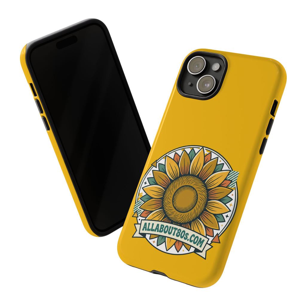 Sunflower Logo Phone Case — AllAbout80s.com Yellow Protective Cover