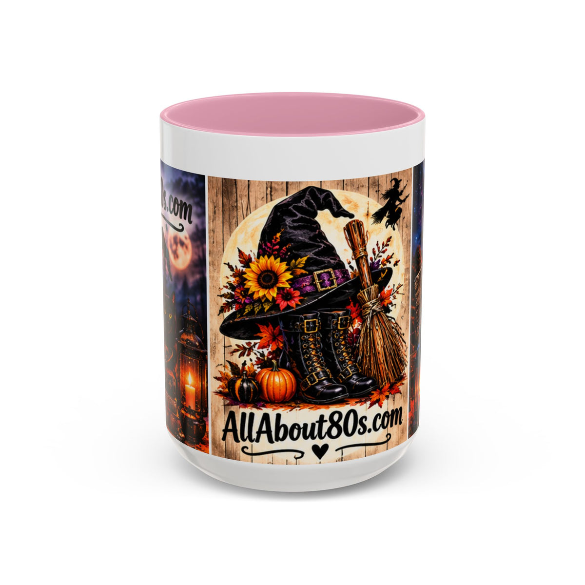 Halloween Witch Scene Coffee Mug — AllAbout80s.com Pumpkin & Moon 11oz/15oz
