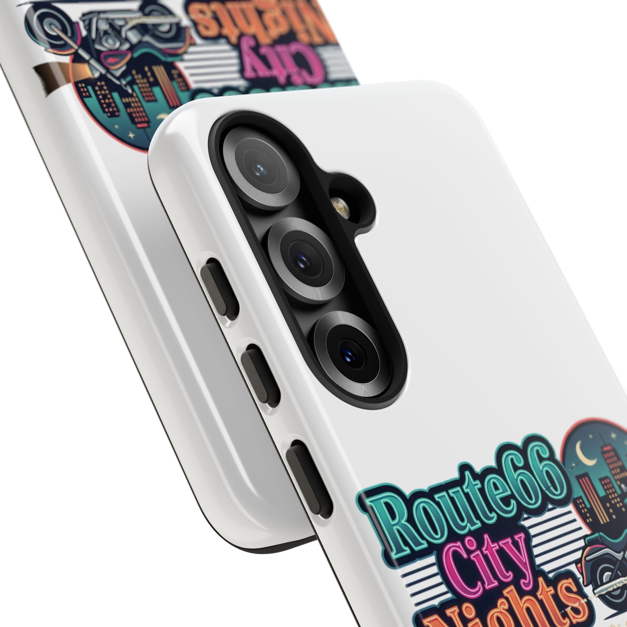 Phone Case — Route 66 City Nights Motorcycle Design