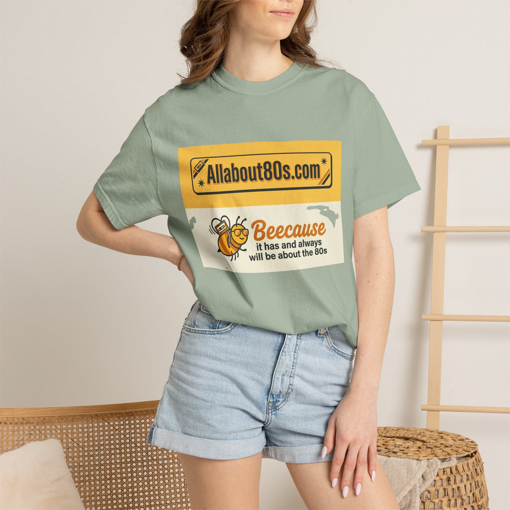 Allabout80s "Beeecause" Retro 80s Graphic T-Shirt
