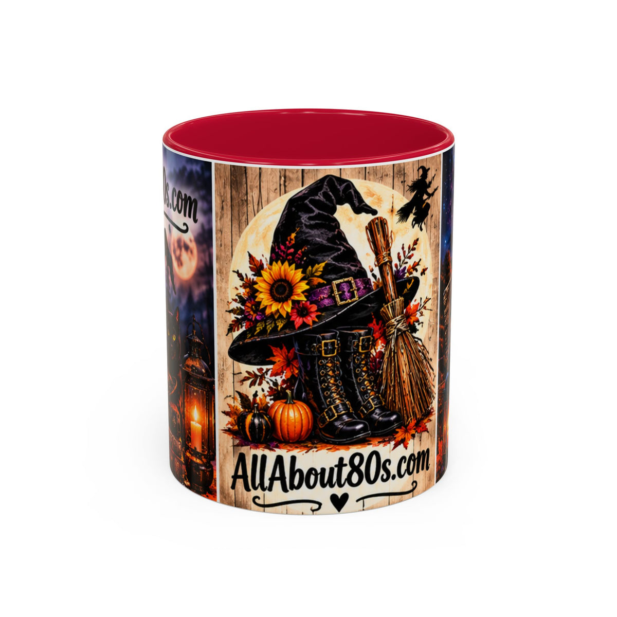 Halloween Witch Scene Coffee Mug — AllAbout80s.com Pumpkin & Moon 11oz/15oz