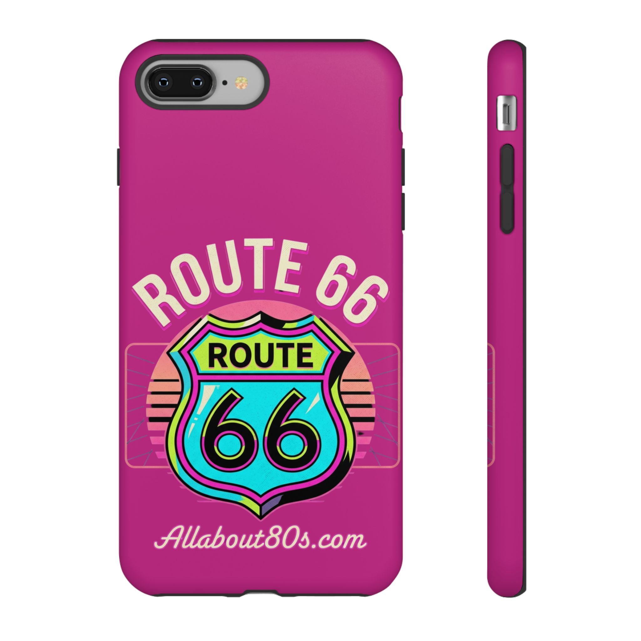 Route 66 Phone Case — Retro Neon Road Trip iPhone Cover