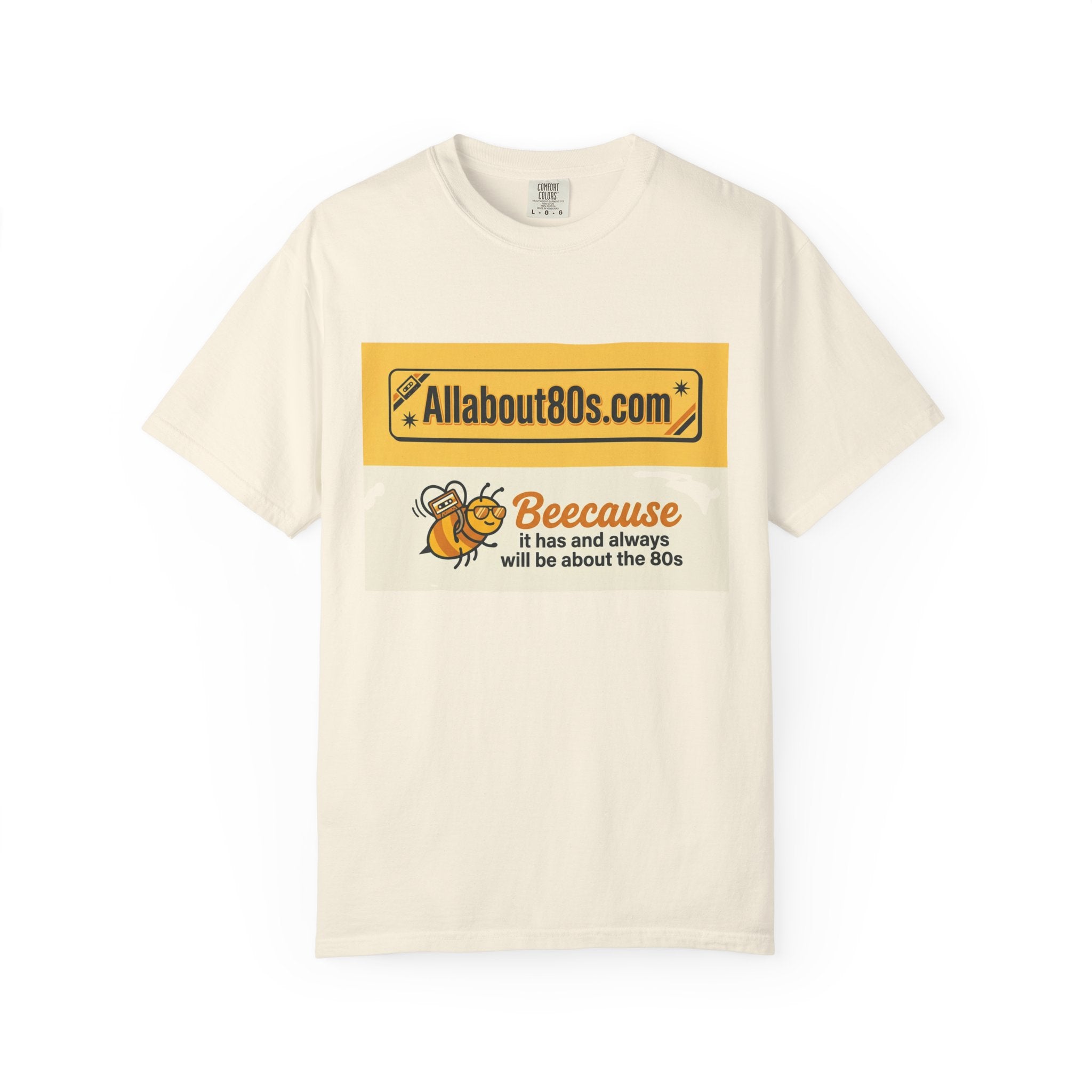Allabout80s "Beeecause" Retro 80s Graphic T-Shirt