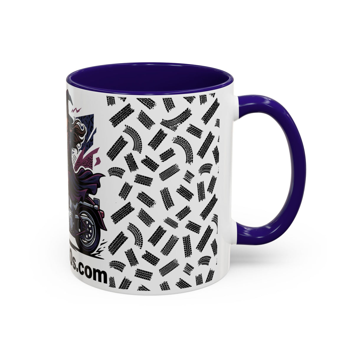 Witch Rider Coffee Mug — Halloween Motorcycle Witch 11oz/15oz