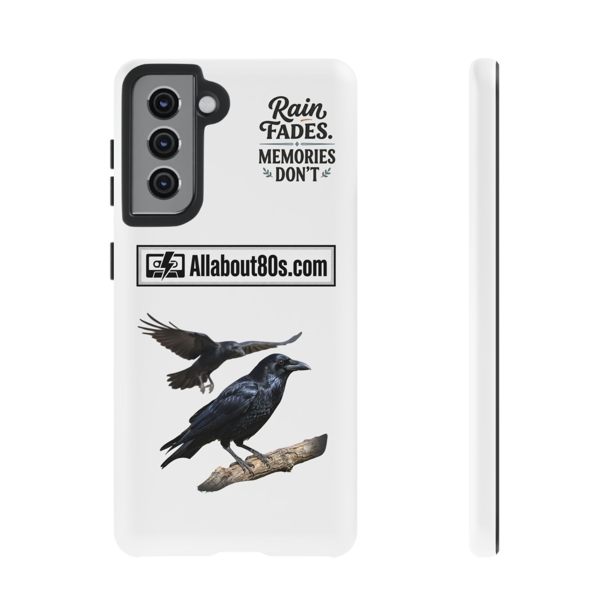 Raven Flight Phone Case — Protective iPhone Case with Black Crow Design