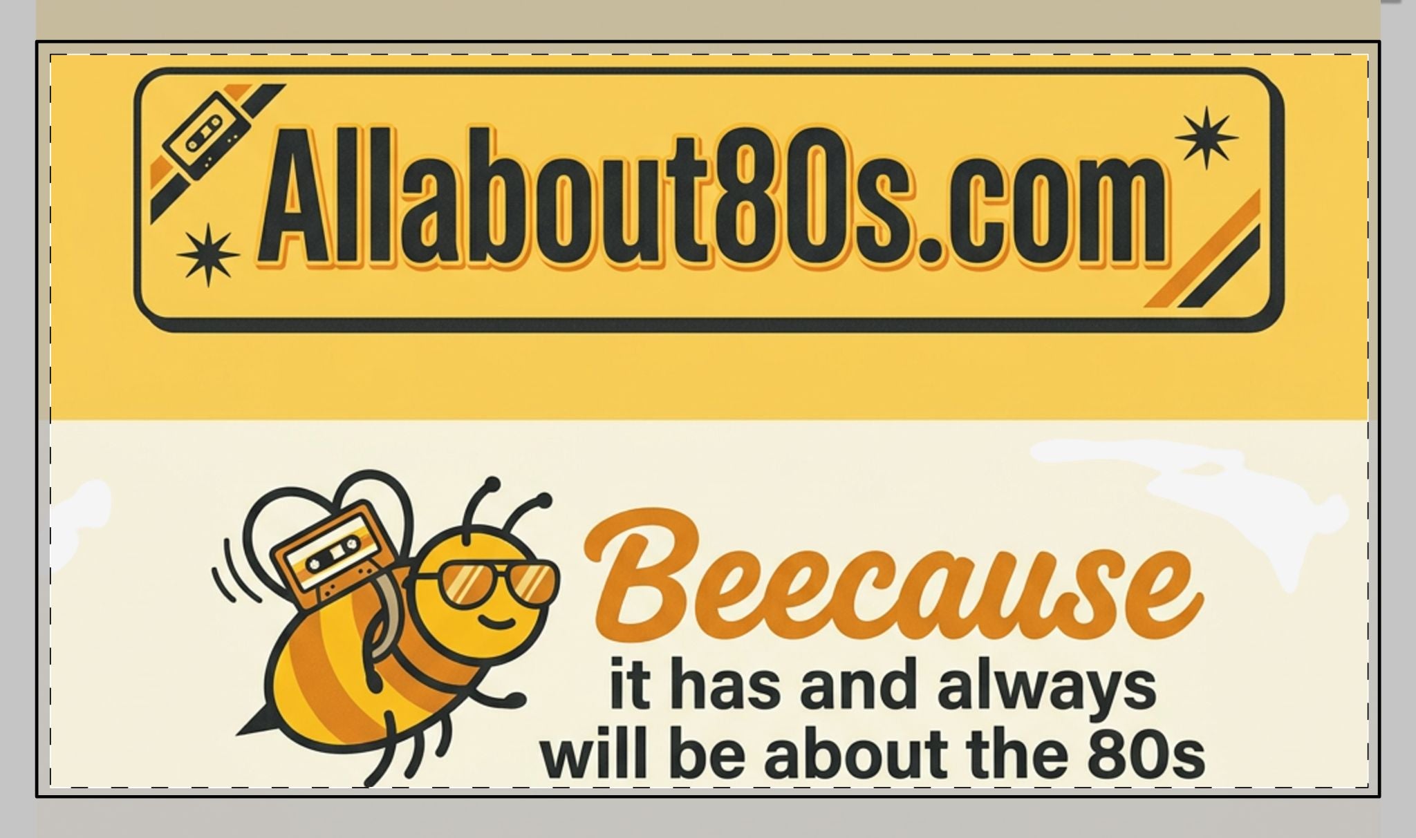 AllAbout80s.com Retro Stitched Edge Desk Mat — 80s Vintage Logo Mouse Pad