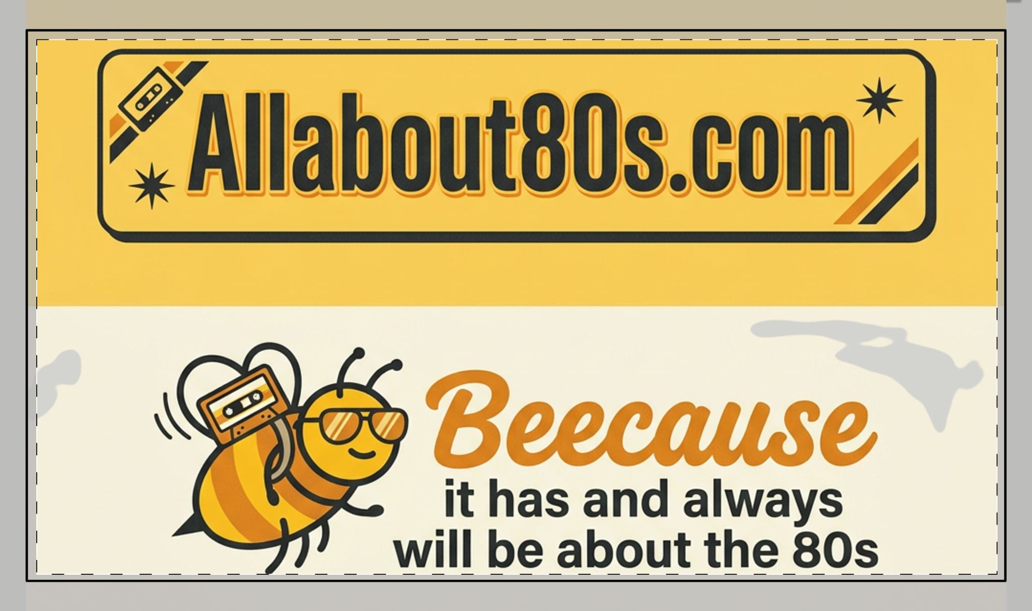AllAbout80s.com Retro Stitched Edge Desk Mat — 80s Vintage Logo Mouse Pad