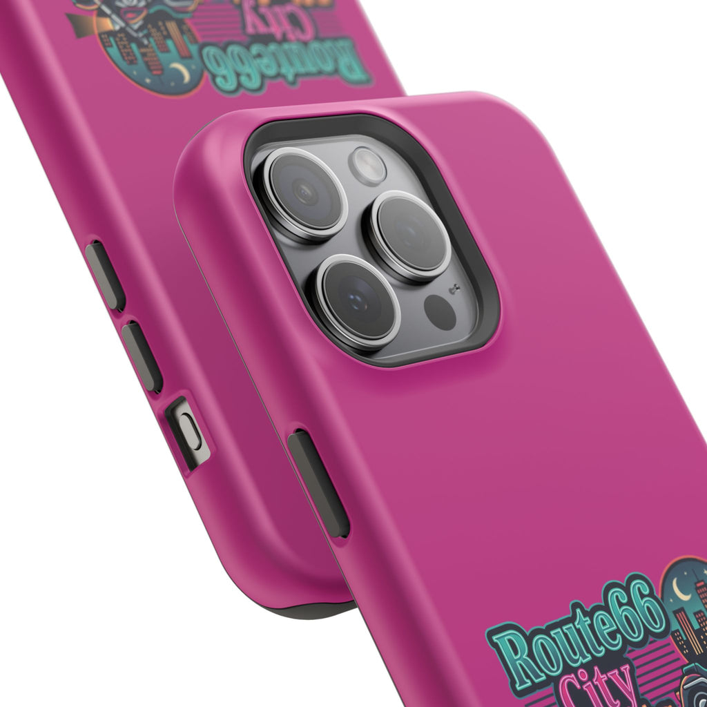 Phone Case — 'Route 66 City Nights' Magnetic Impact-Resistant Case
