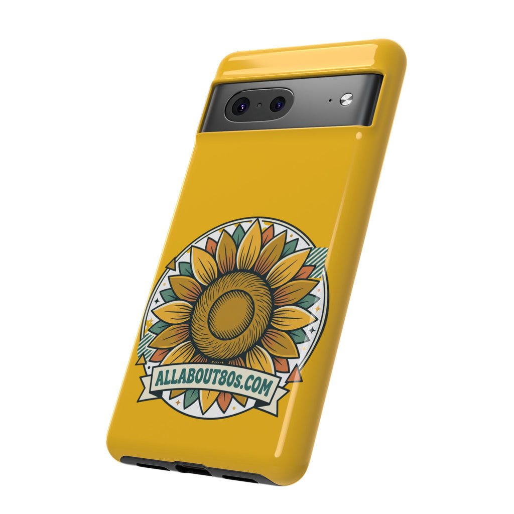 Sunflower Logo Phone Case — AllAbout80s.com Yellow Protective Cover