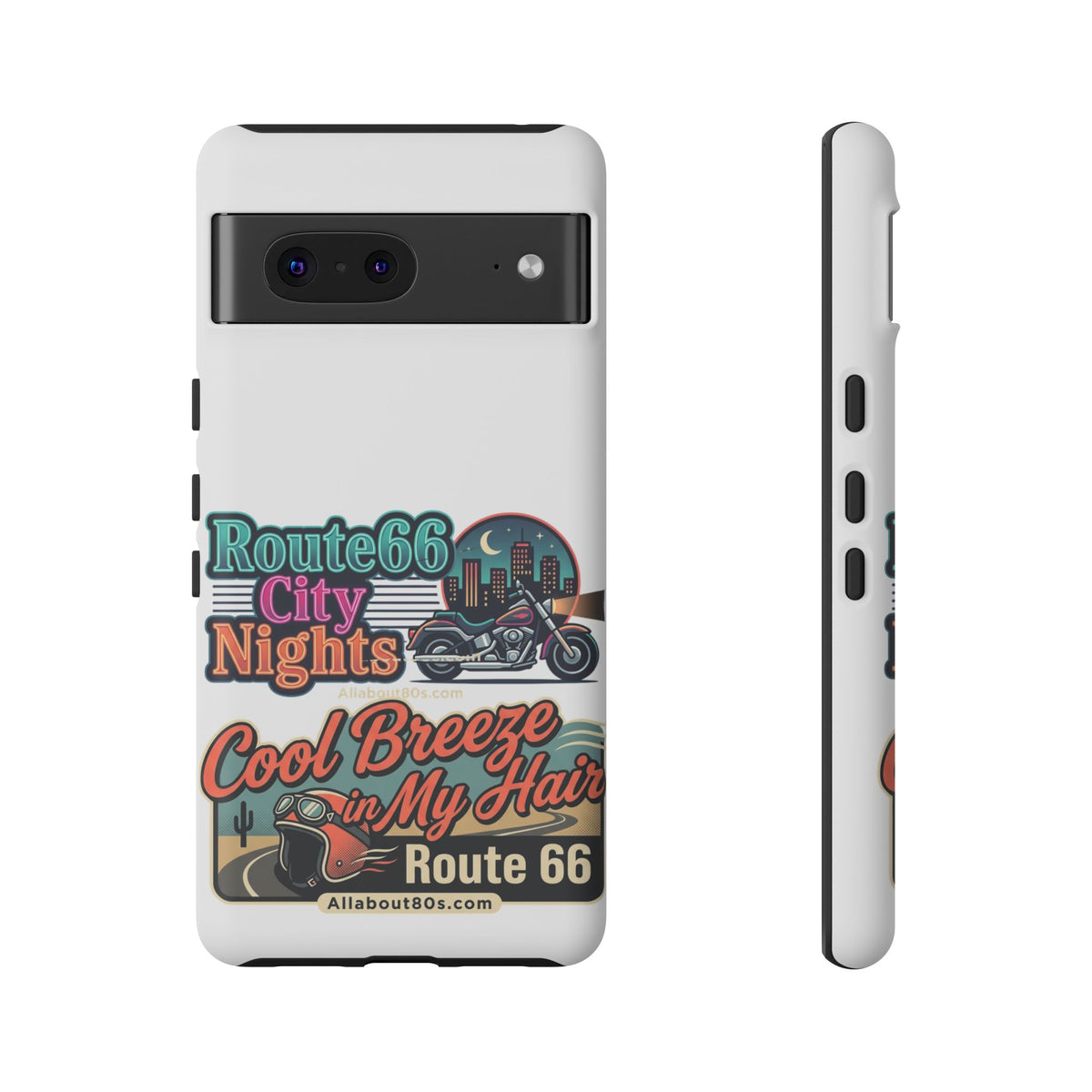 Phone Case — Route 66 City Nights Motorcycle Design