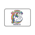 Retro Rainbow Unicorn Desk Mat — "All About 80s" Gaming Mouse Pad