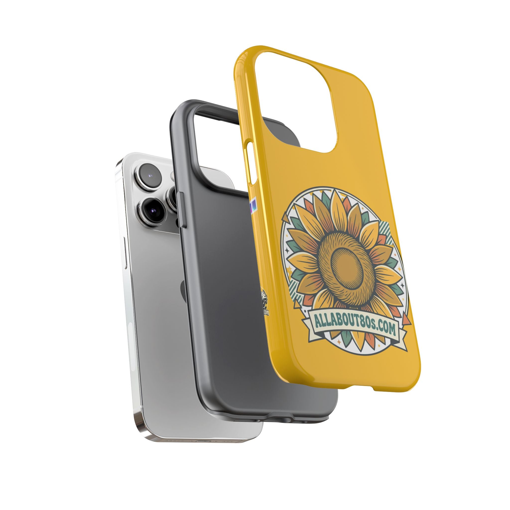 Sunflower Logo Phone Case — AllAbout80s.com Yellow Protective Cover