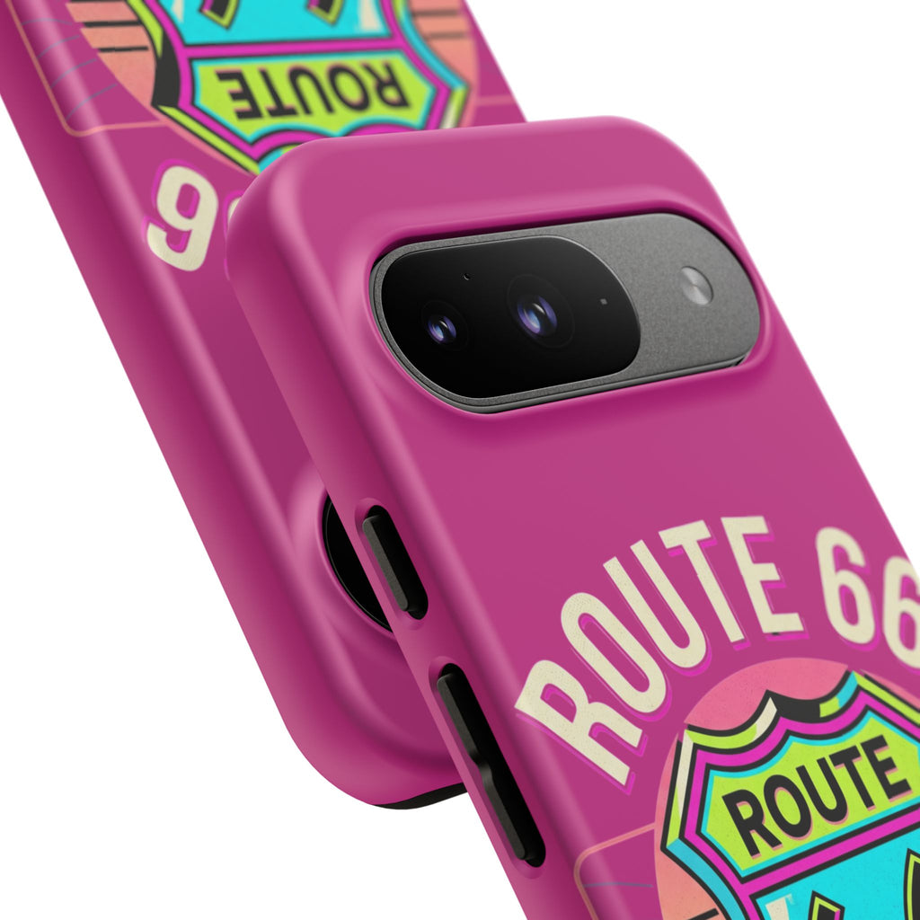 Route 66 Phone Case — Retro Neon Road Trip iPhone Cover