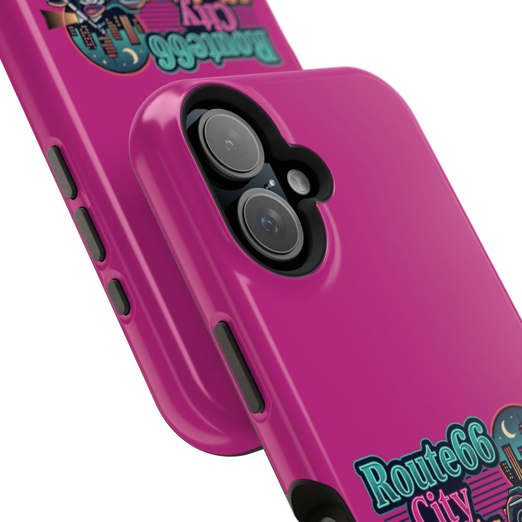 Phone Case — 'Route 66 City Nights' Magnetic Impact-Resistant Case