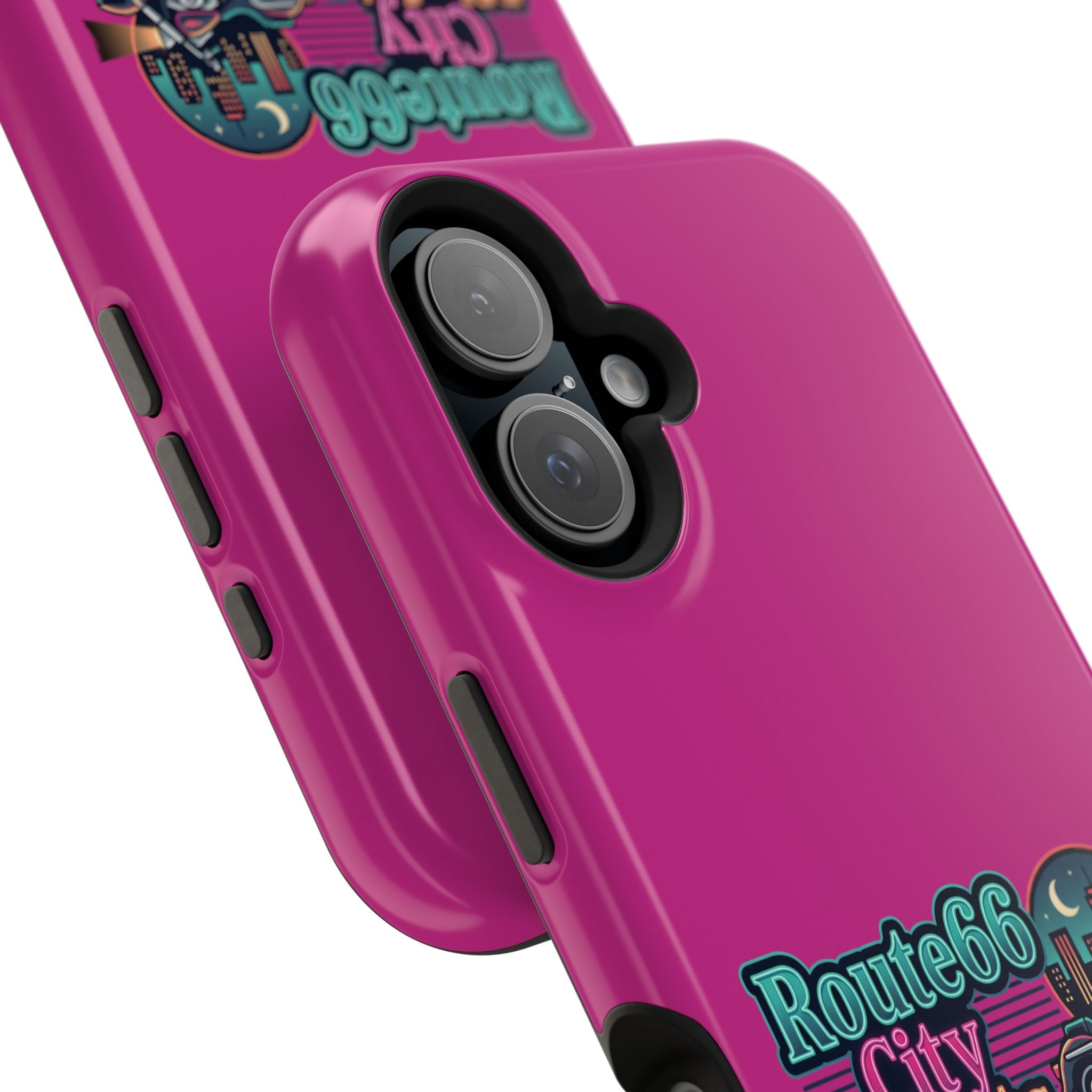 Phone Case — 'Route 66 City Nights' Magnetic Impact-Resistant Case
