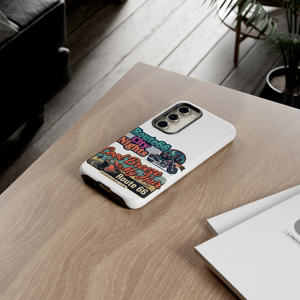 Phone Case — Route 66 City Nights Motorcycle Design