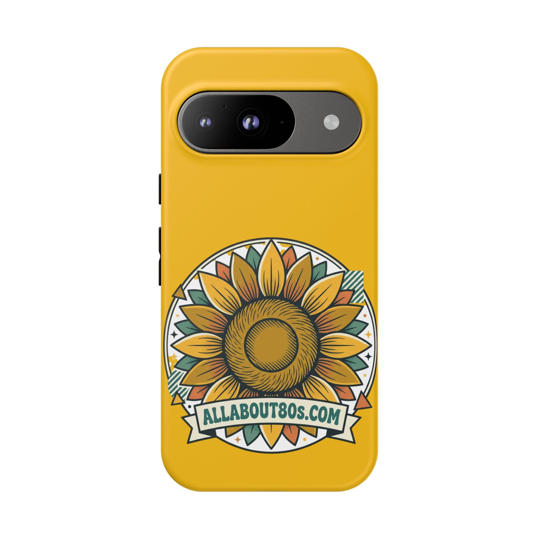 Sunflower Logo Phone Case — AllAbout80s.com Yellow Protective Cover