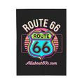 Route 66 Retro Neon Velveteen Plush Blanket