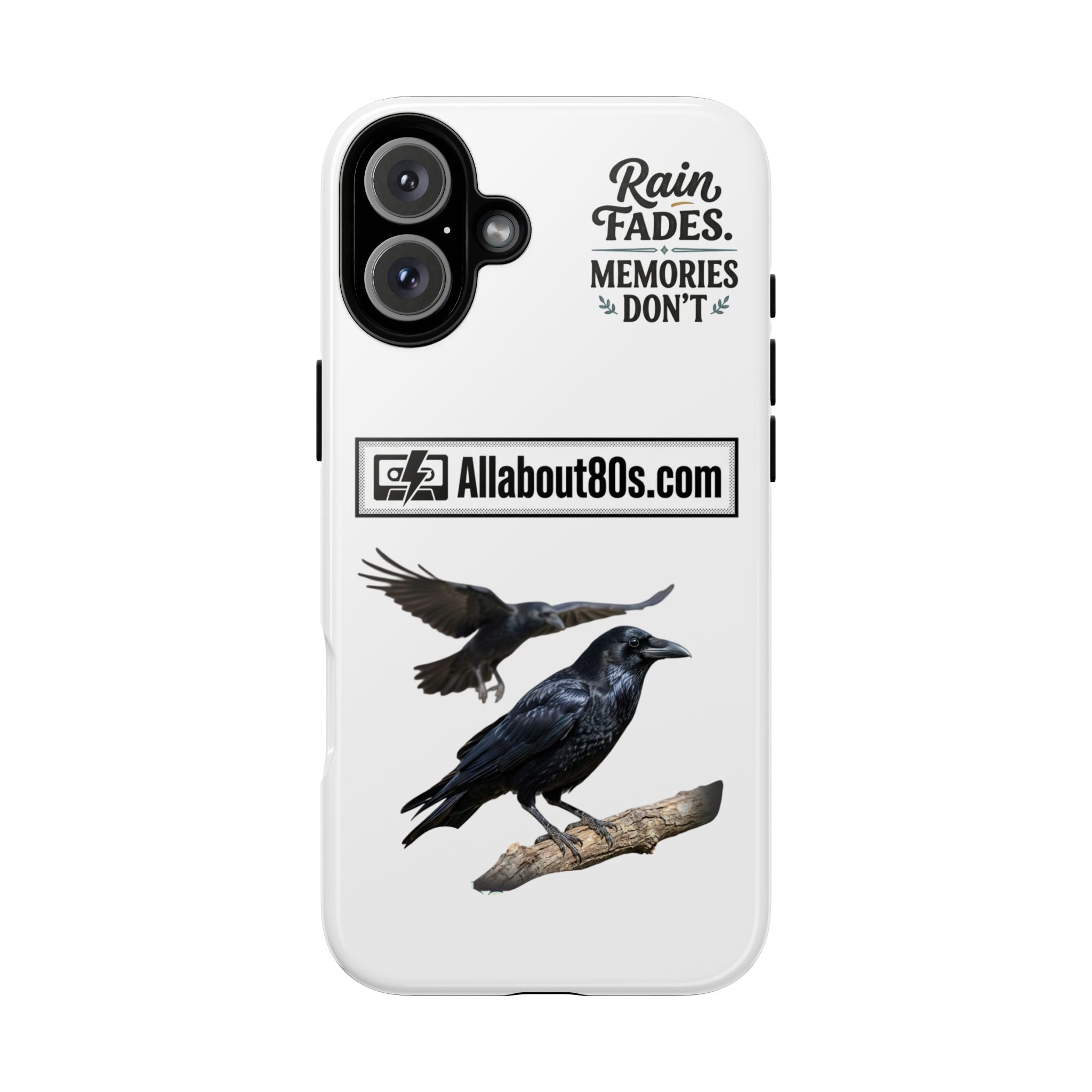 Raven Flight Phone Case — Protective iPhone Case with Black Crow Design