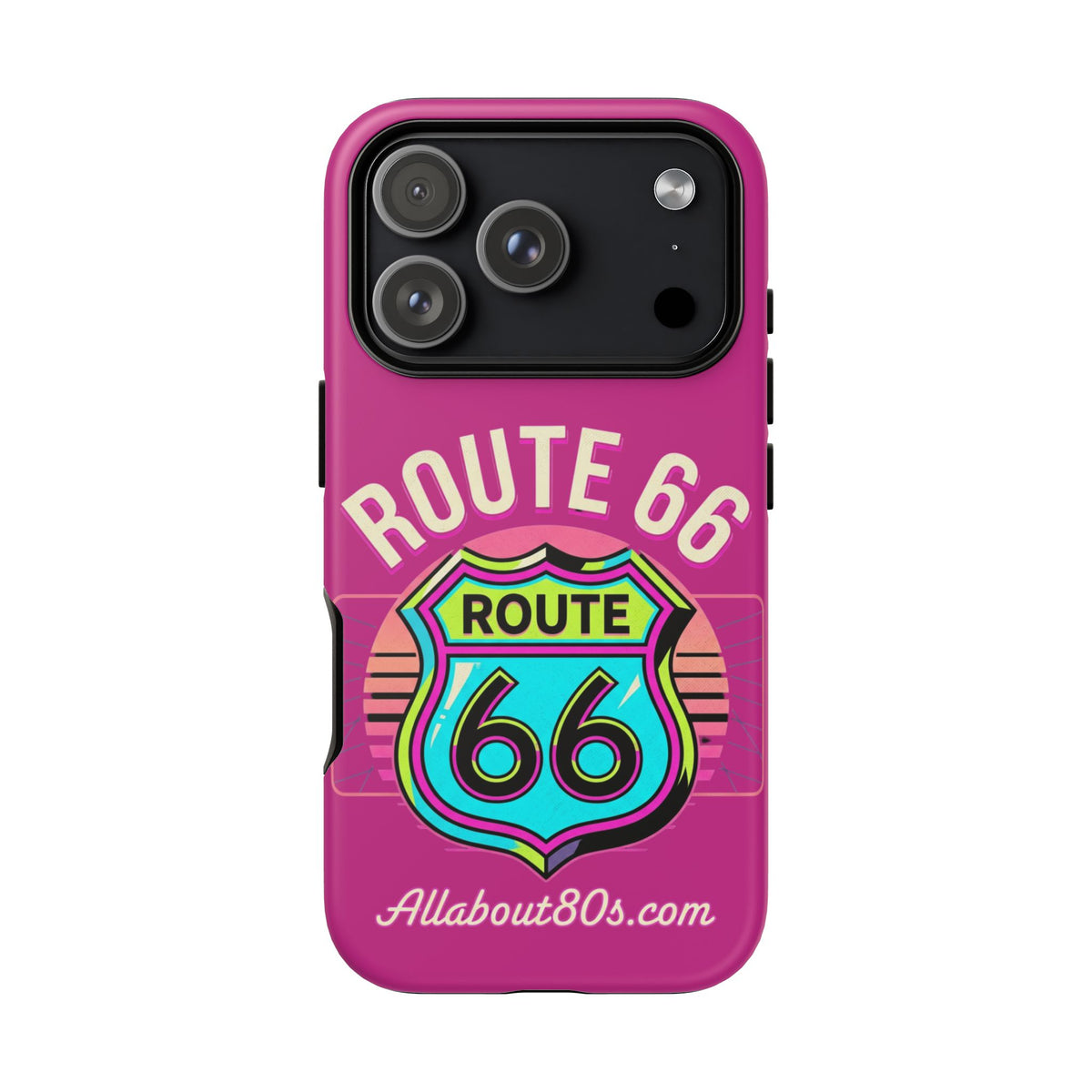 Route 66 Phone Case — Retro Neon Road Trip iPhone Cover