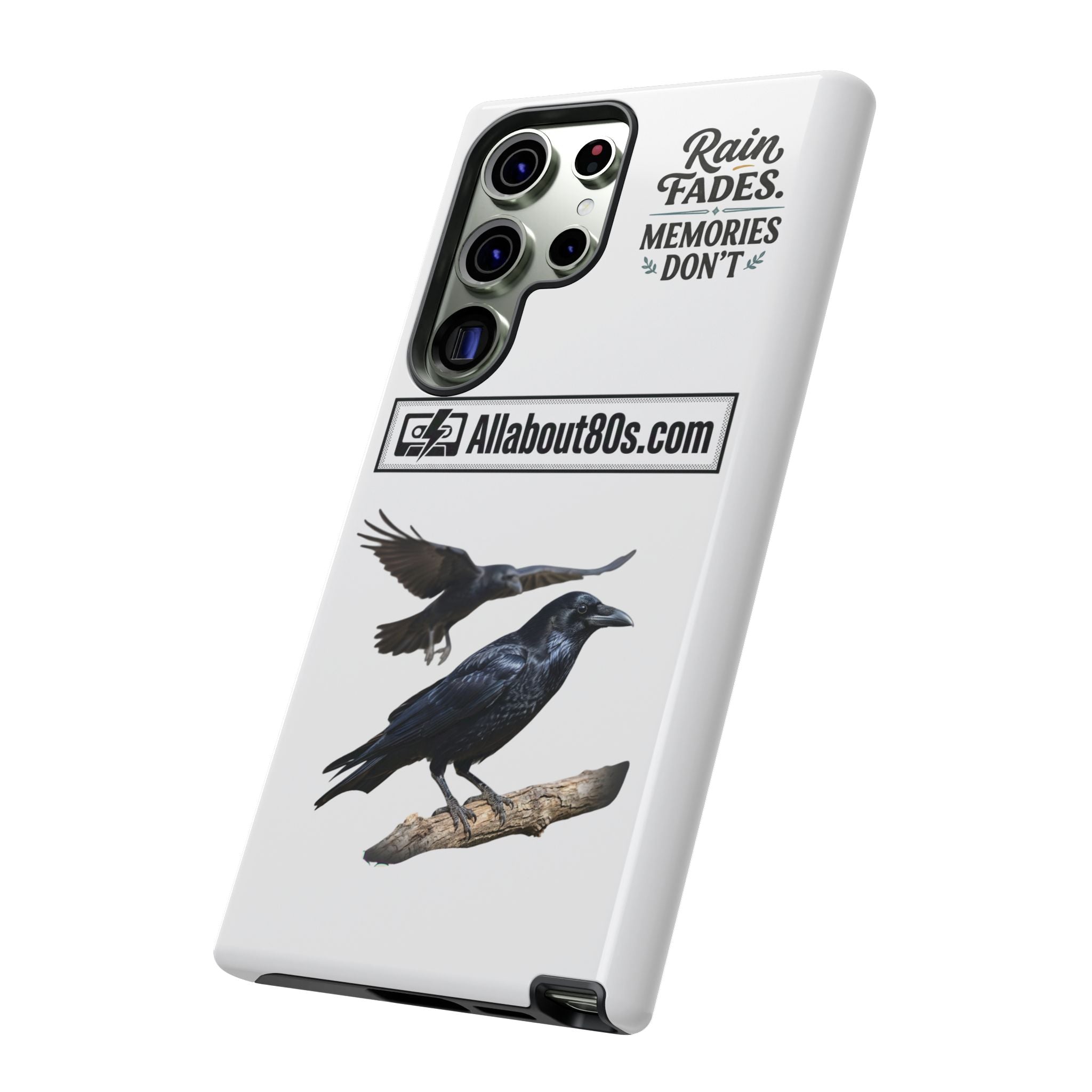 Raven Flight Phone Case — Protective iPhone Case with Black Crow Design