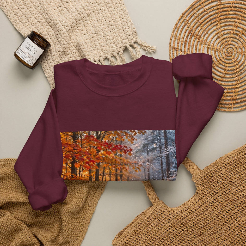AllAbout80s Autumn Forest Crewneck Sweatshirt