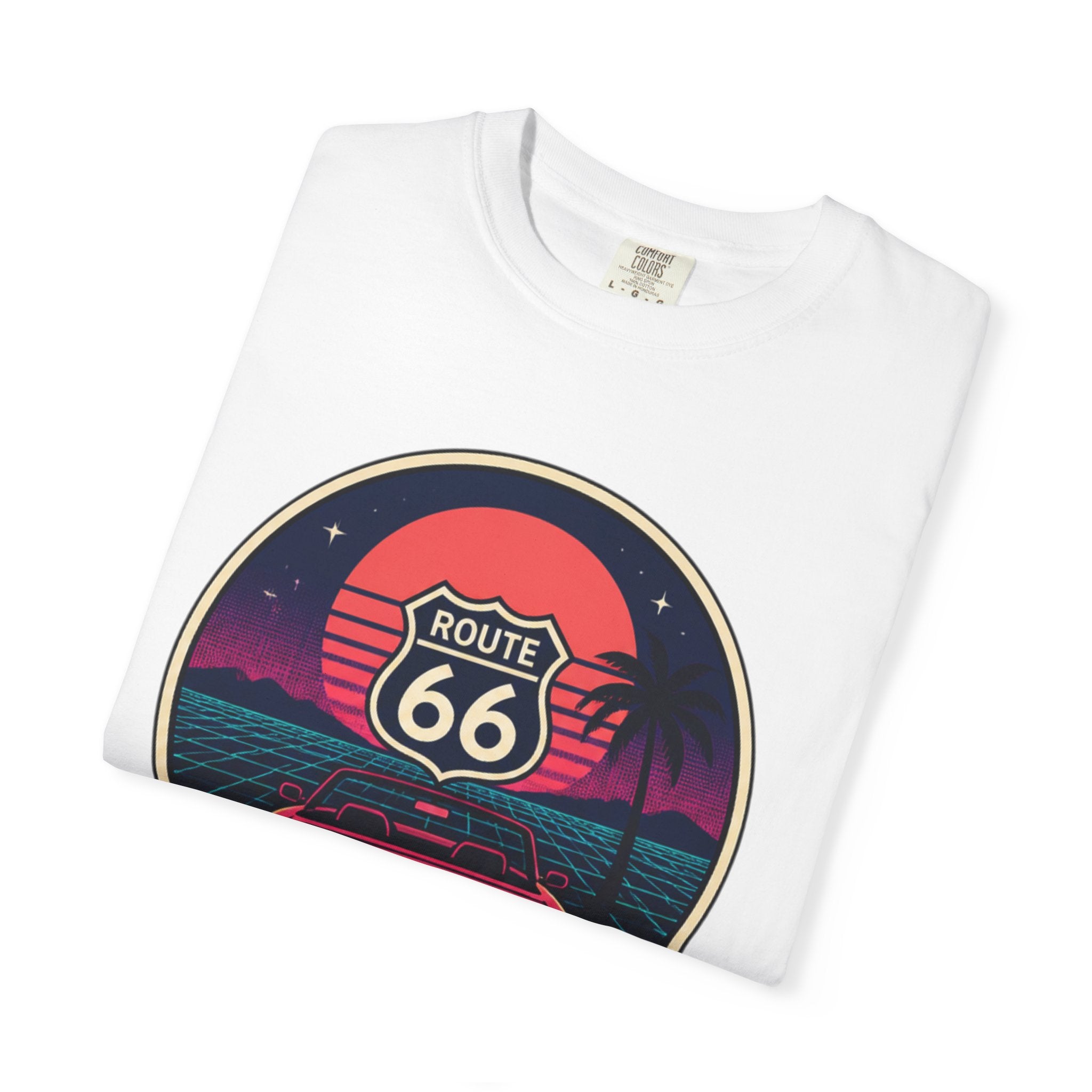 Route 66 80s Retro T-Shirt — AllAbout80s.com Vintage Sunset Tee