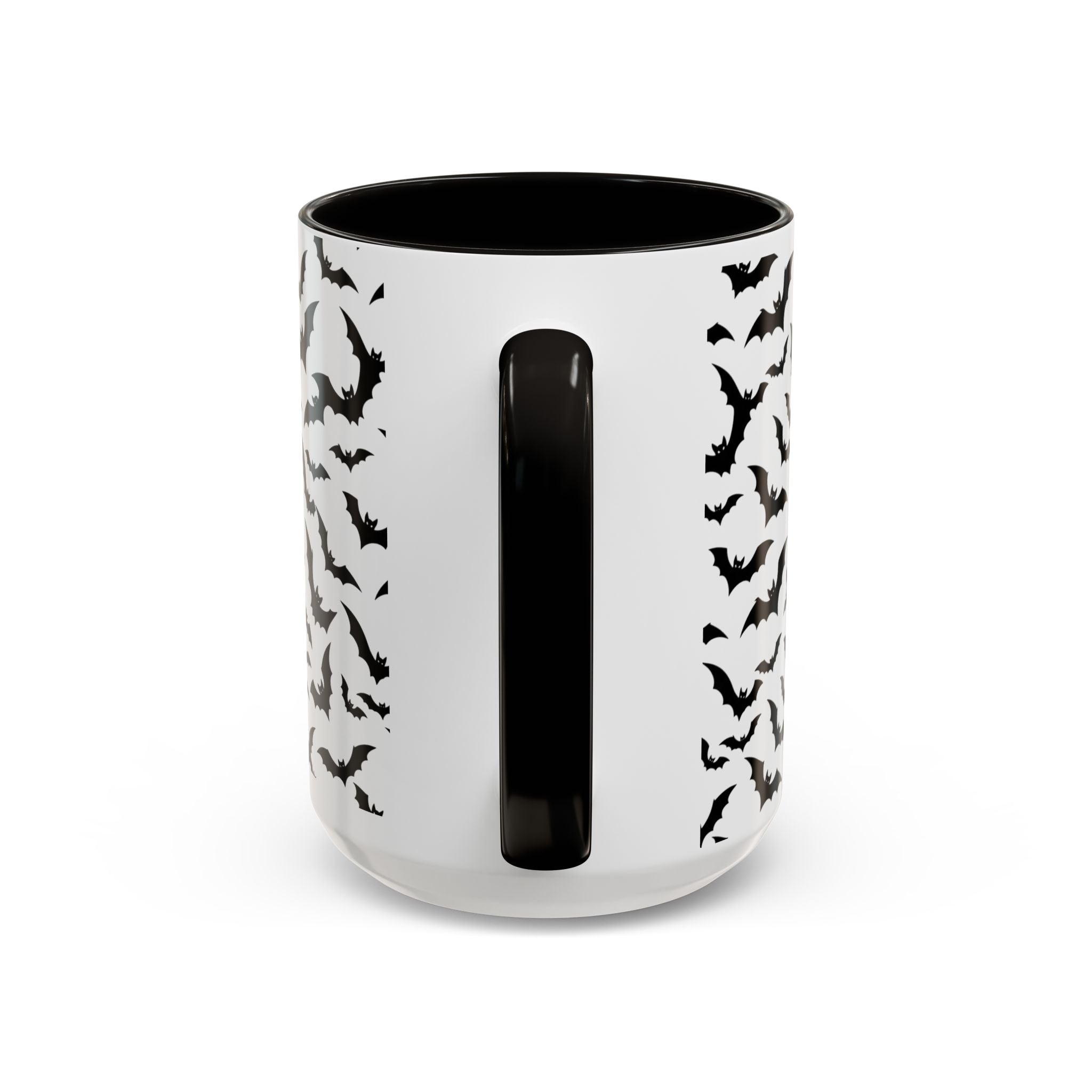 Halloween Haunted Castle Coffee Mug — Colorful Bat Pattern 11oz/15oz