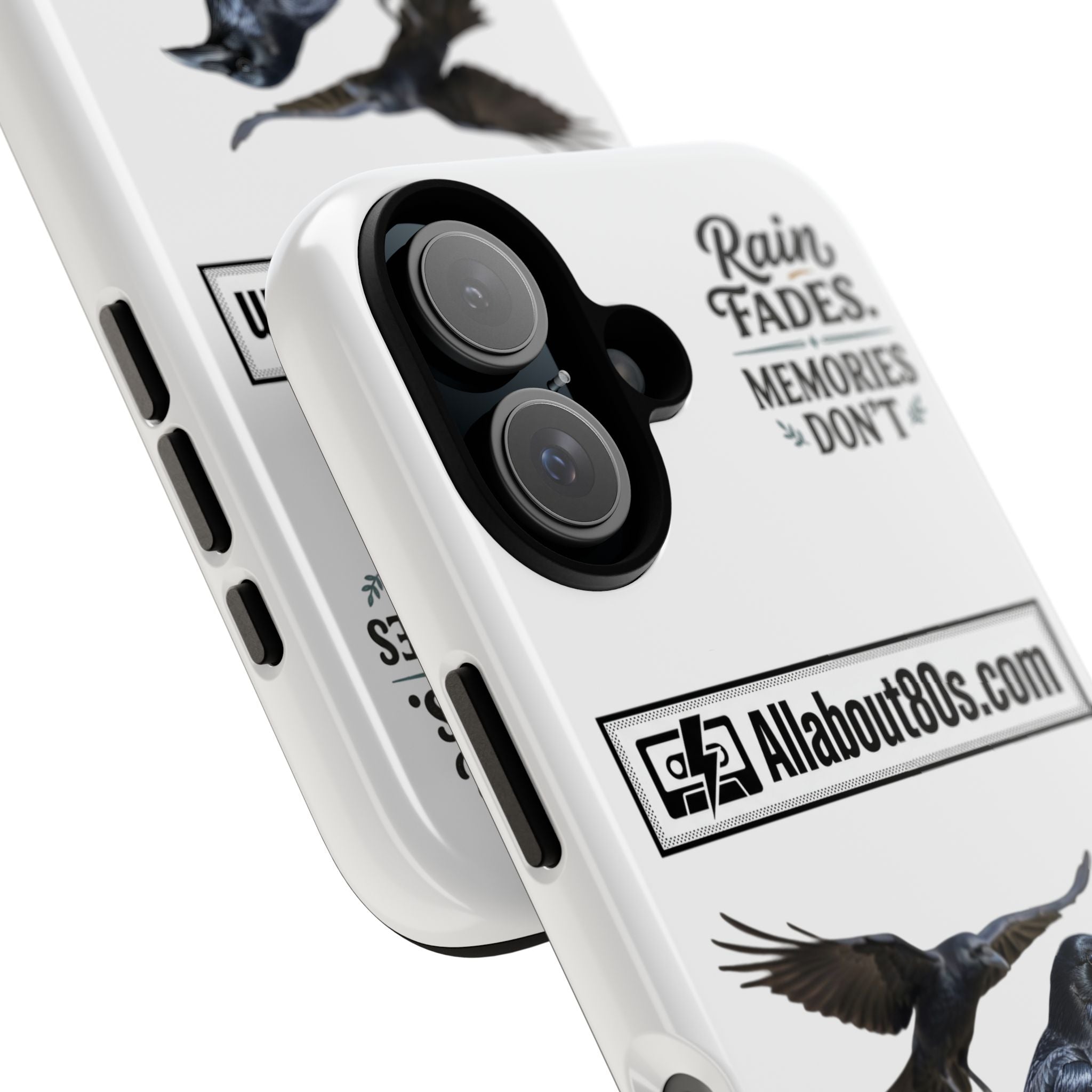 Raven Flight Phone Case — Protective iPhone Case with Black Crow Design