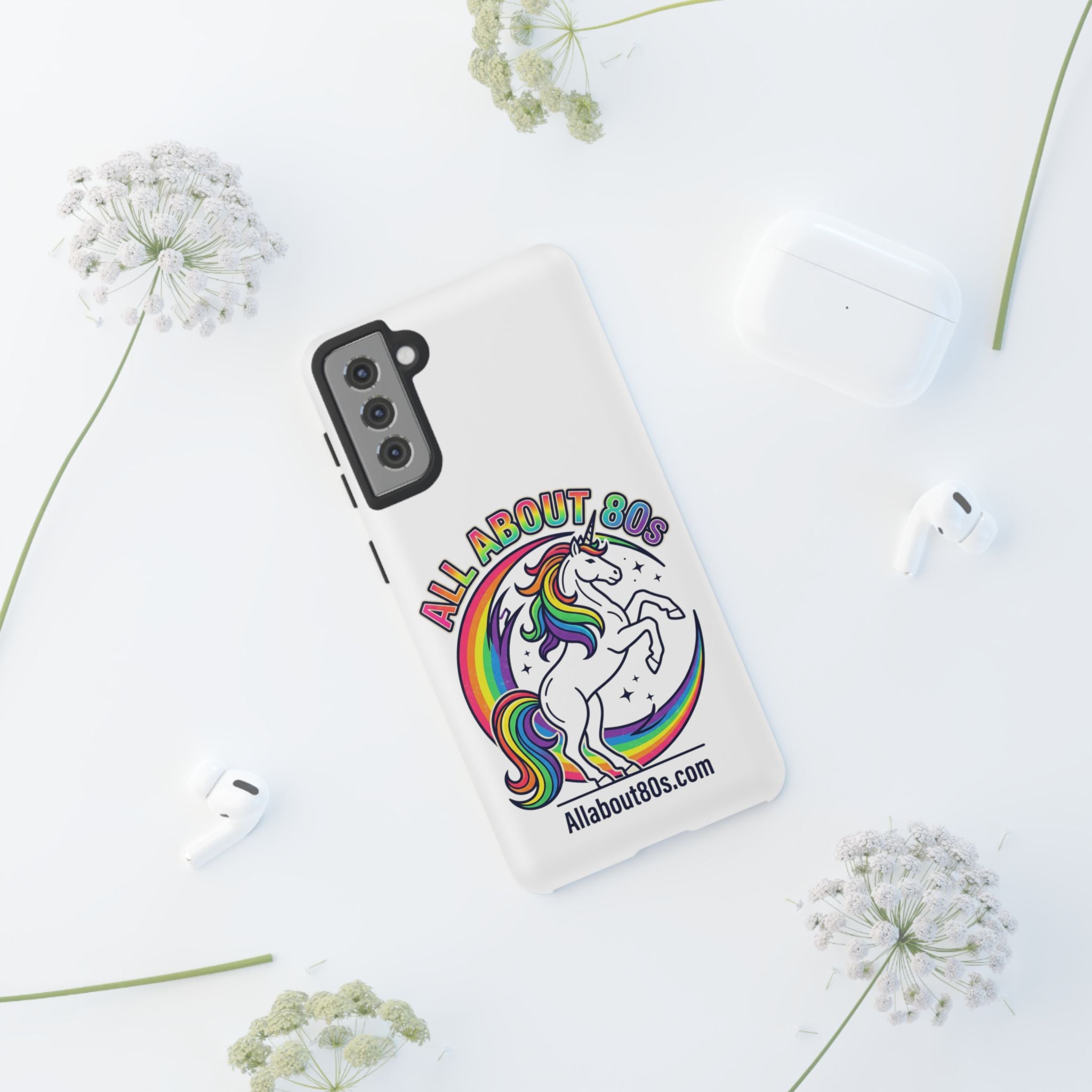 All About 80s Rainbow Unicorn Phone Case