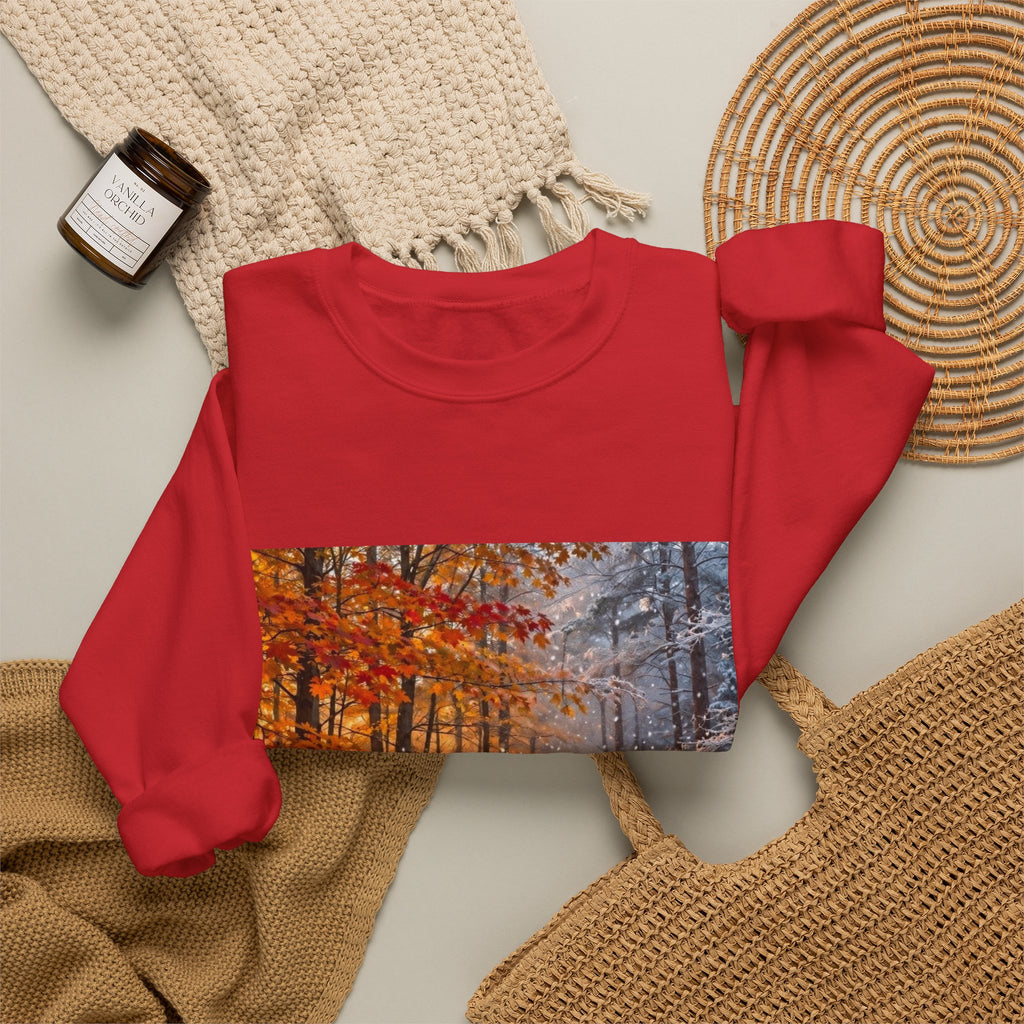 AllAbout80s Autumn Forest Crewneck Sweatshirt