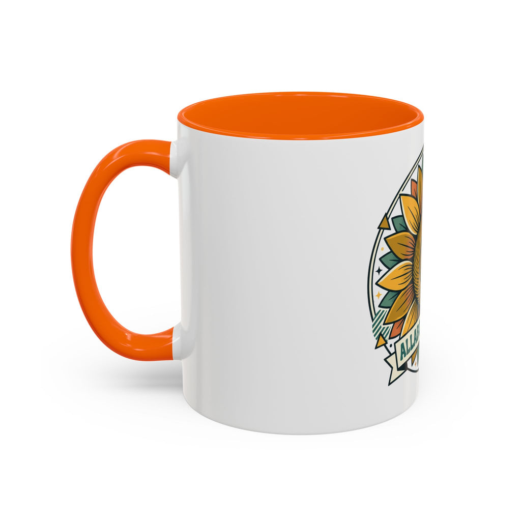 Sunflower Logo Coffee Mug — AllAbout80s.com Accent Ceramic Mug (11/15oz)