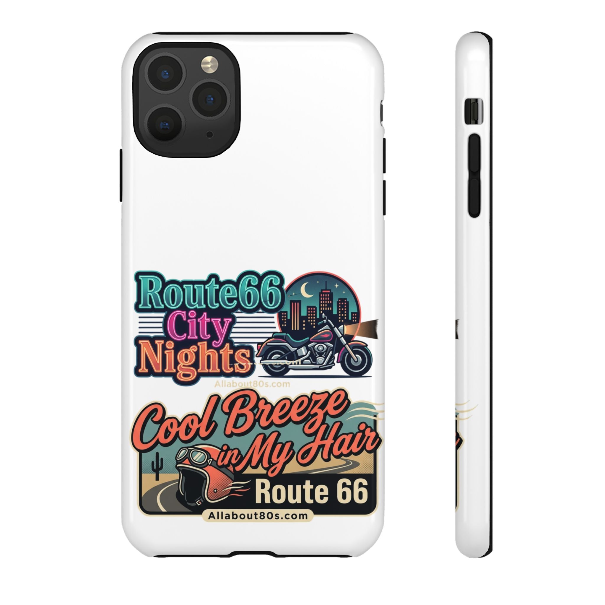 Phone Case — Route 66 City Nights Motorcycle Design