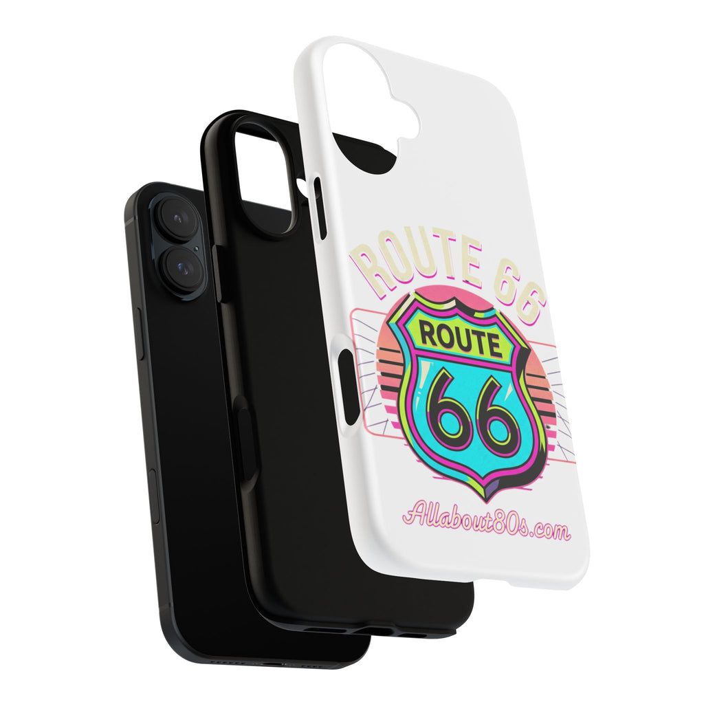 Route 66 Neon Phone Case — Retro Road Trip iPhone Cover
