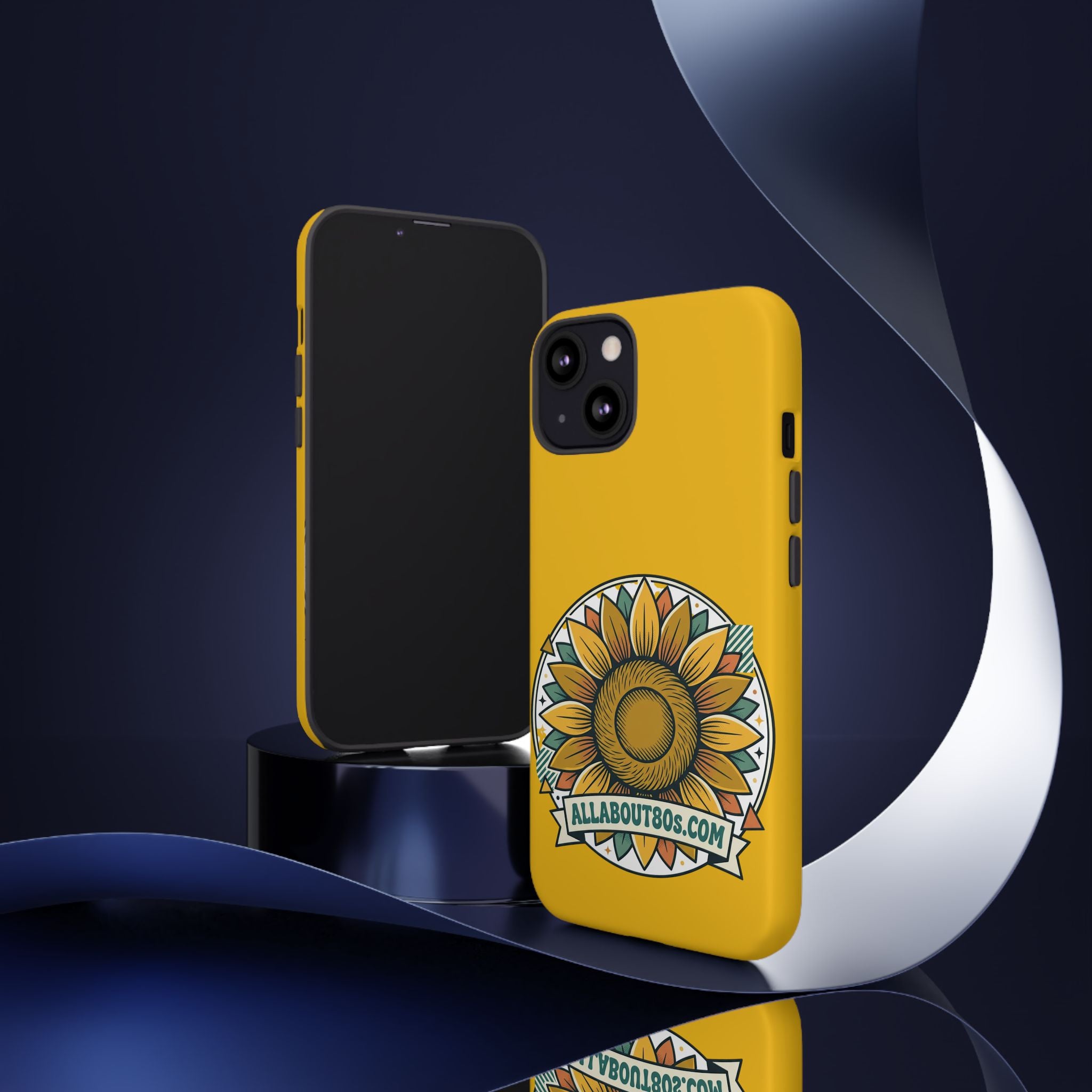 Sunflower Logo Phone Case — AllAbout80s.com Yellow Protective Cover