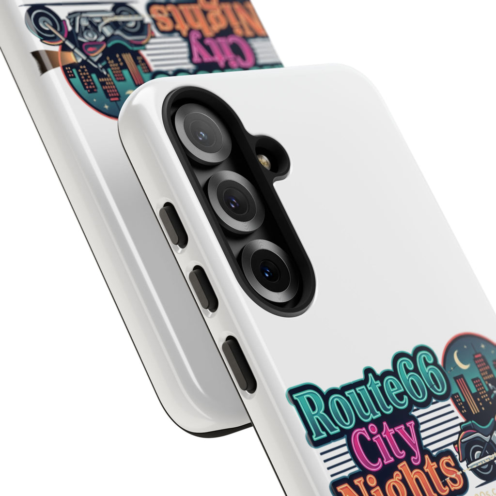 Phone Case — Route 66 City Nights Motorcycle Design