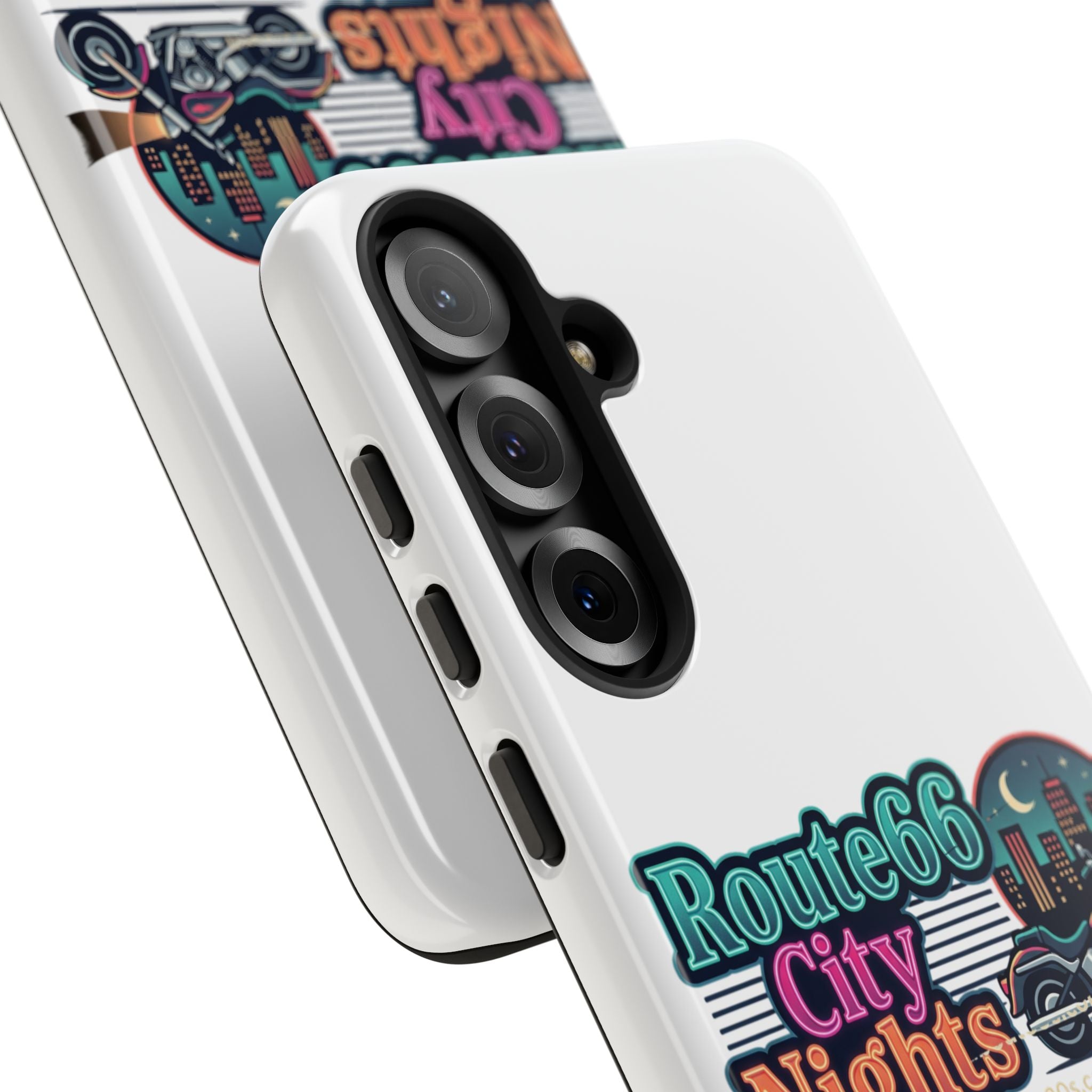Phone Case — Route 66 City Nights Motorcycle Design