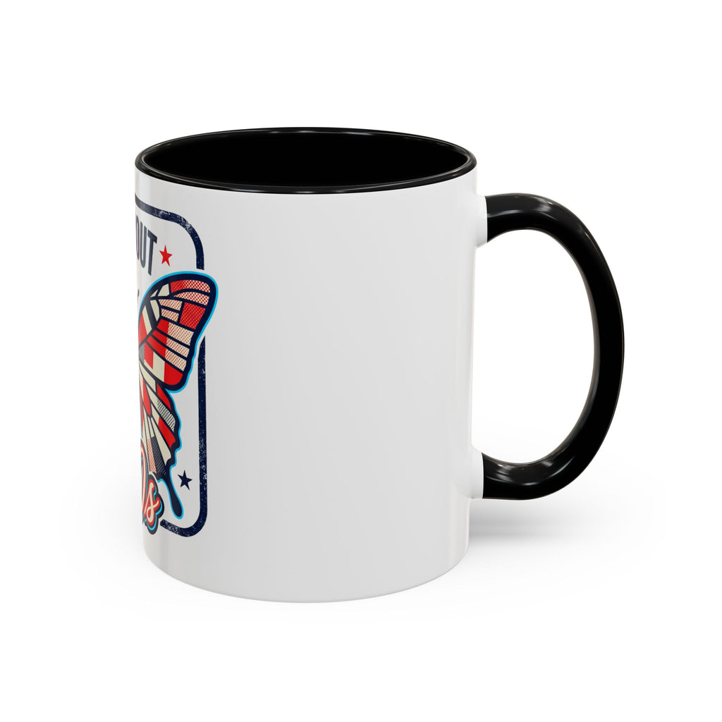 All About '80s Butterfly Accent Coffee Mug – Retro Patriotic 80s Gift