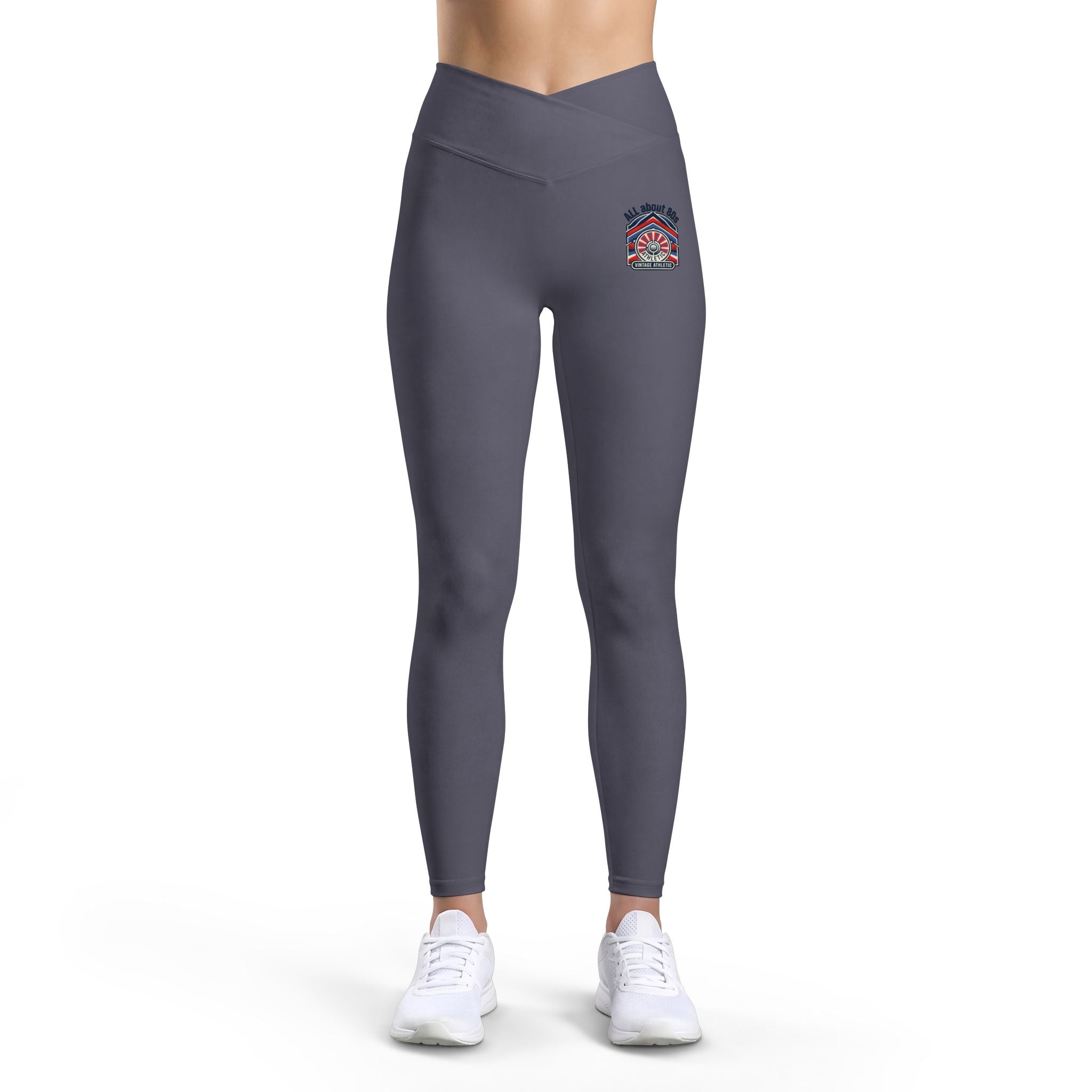 Leggings — ‘Camp Vibes’ Retro Patch High-Waist Women's Luxe Leggings