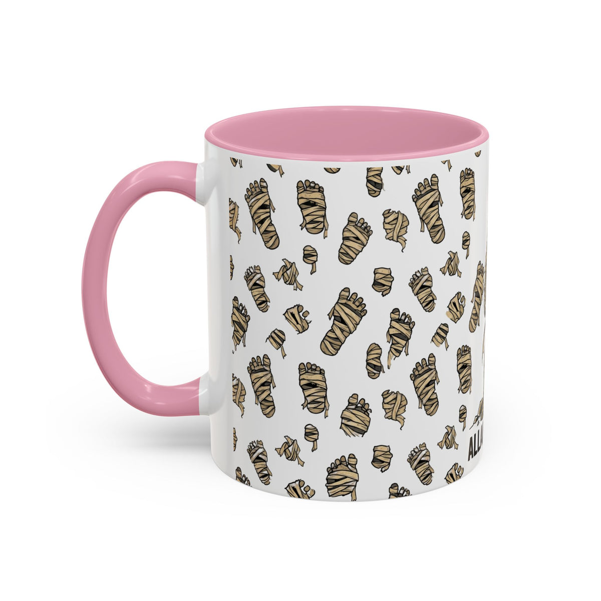 Mummy Pattern Coffee Mug (11oz & 15oz) – Retro Monster Tea Cup with AllAbout80s.com Design