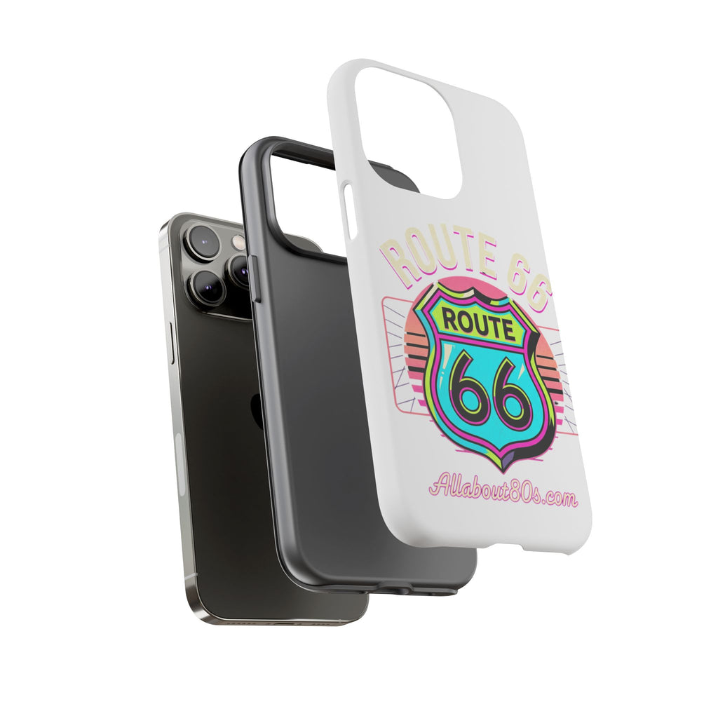 Route 66 Neon Phone Case — Retro Road Trip iPhone Cover