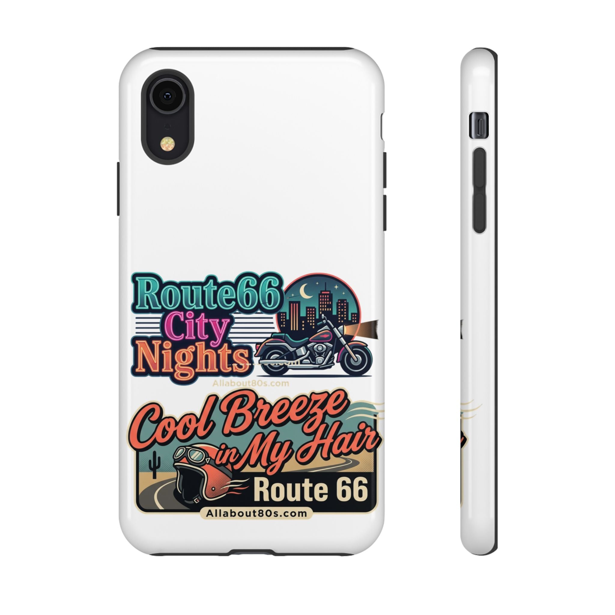 Phone Case — Route 66 City Nights Motorcycle Design