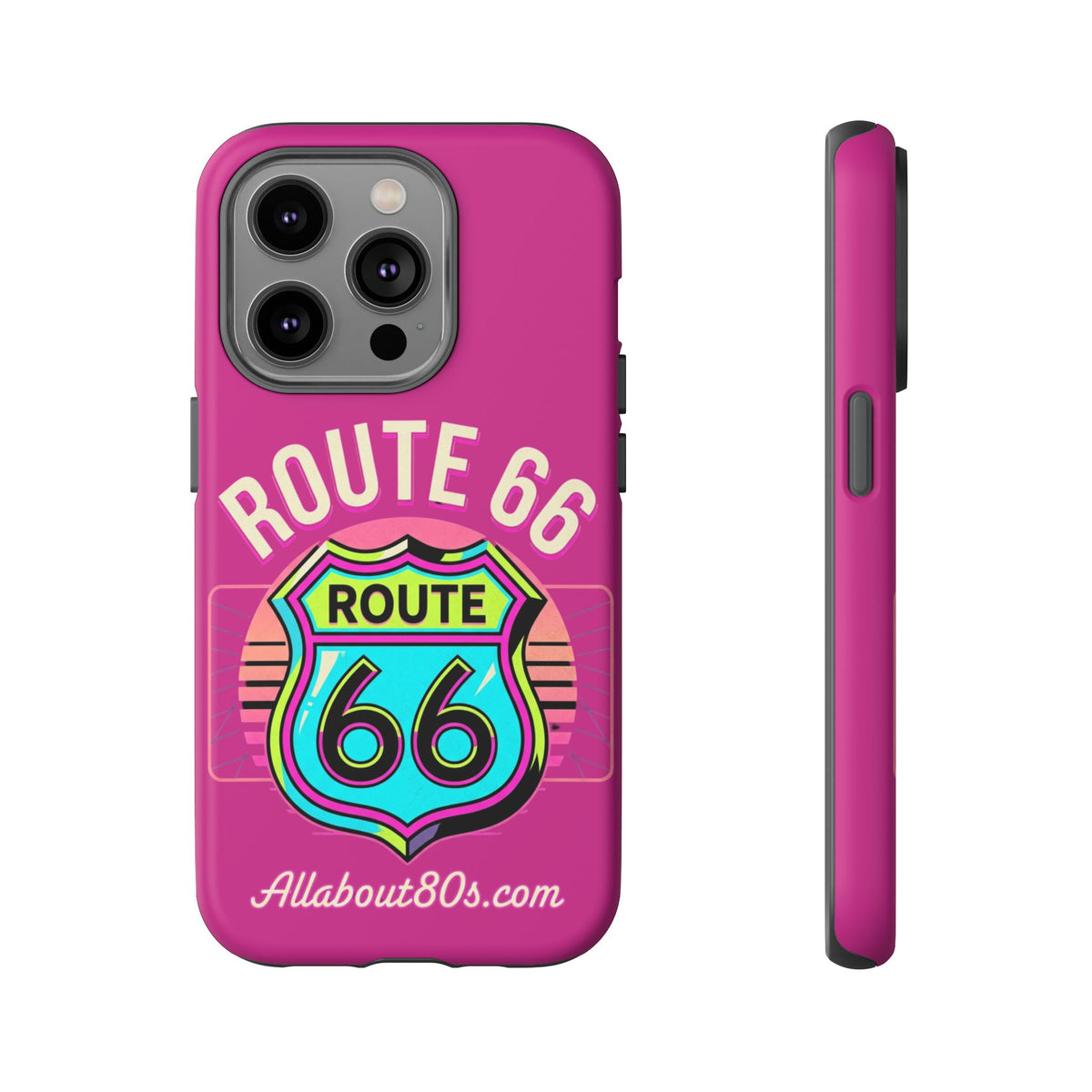 Route 66 Phone Case — Retro Neon Road Trip iPhone Cover
