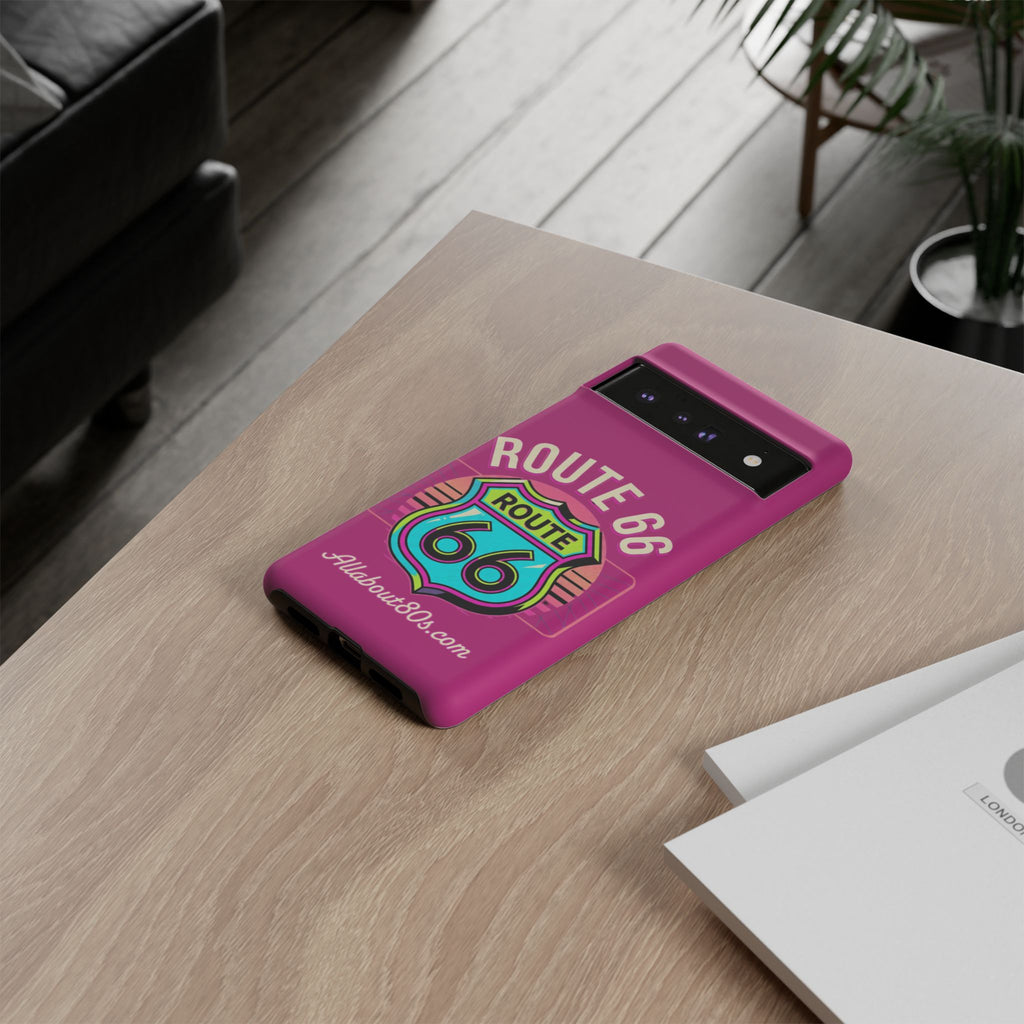 Route 66 Phone Case — Retro Neon Road Trip iPhone Cover