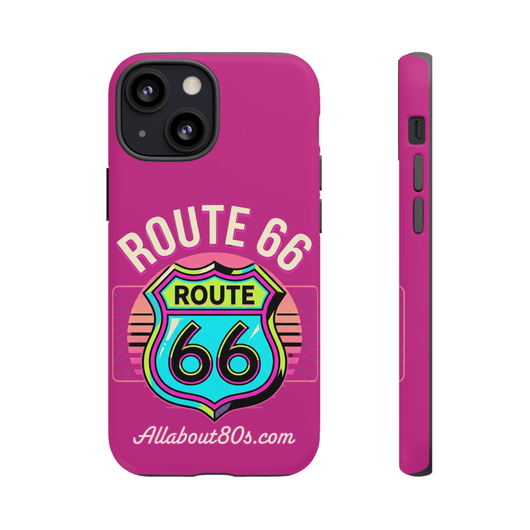Route 66 Phone Case — Retro Neon Road Trip iPhone Cover