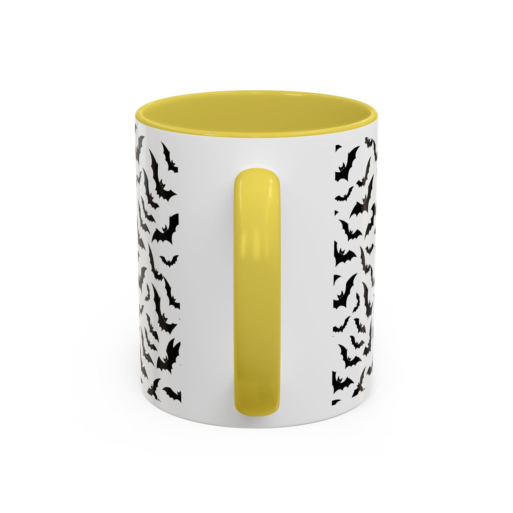 Vampire Dracula Bat Pattern Coffee Mug – Gothic Halloween 11oz/15oz